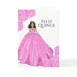 Pink Quinceanera Birthday Card