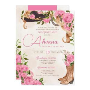 Pink Quinceanera Roses Vintage Charro Western