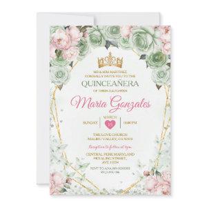 Pink Quinceañera Sage Green Mexican Butterfly