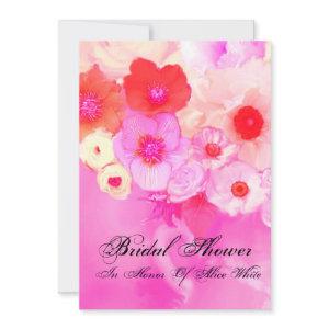 PINK RED  ROSES AND ANEMONE FLOWERS BRIDAL SHOWER