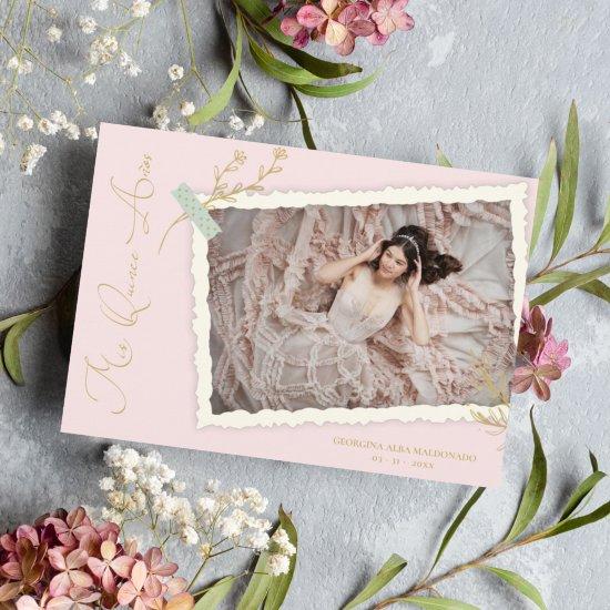 Pink Romantic Vintage Photo Album Scrapbook XV