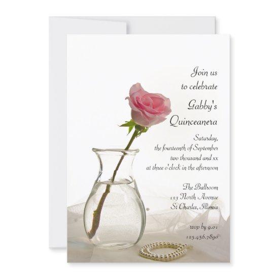 Pink Rose and Pearls Quinceanera Party