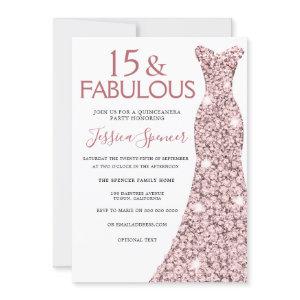 Pink Rose Gold Dress Quinceanera Party