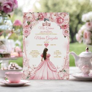 Pink Rose Gold Mis Quince 15 Anos Quinceañera