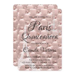 Pink Rose Gold Paris Quinceañera Celebration