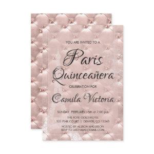 Pink Rose Gold Paris Quinceañera Celebration