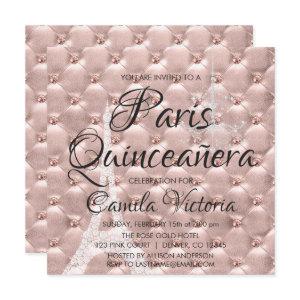 Pink Rose Gold Paris Quinceañera Celebration