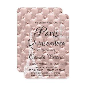 Pink Rose Gold Paris Quinceañera Celebration