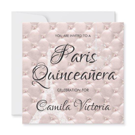 Pink Rose Gold Paris Quinceañera Celebration