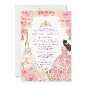 Pink Rose Gold Tiara Paris Quinceañera