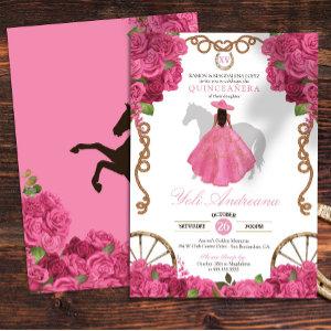 Pink Rose Western Charro Quinceanera
