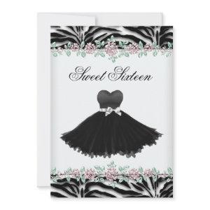 Pink Rose Zebra Sweet Sixteen Birthday Party