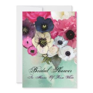 PINK ROSES AND ANEMONE FLOWERS BRIDAL SHOWER
