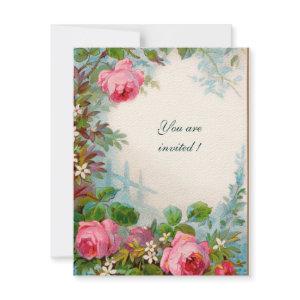 PINK ROSES AND JASMINES Floral White