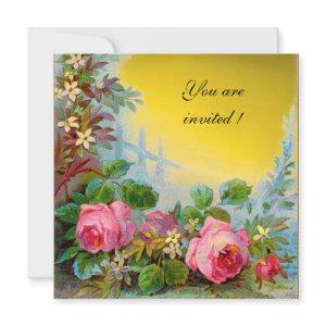 PINK ROSES & JASMINES gem dark yellow