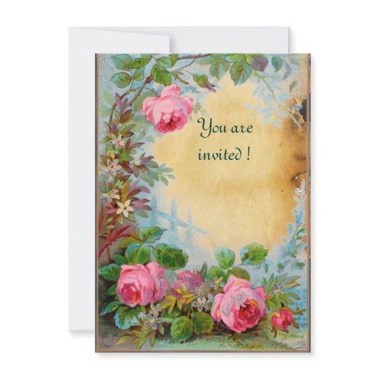 PINK ROSES & JASMINES parchment