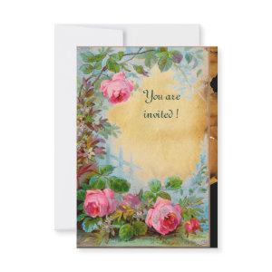 PINK ROSES & JASMINES Parchment Rsvp