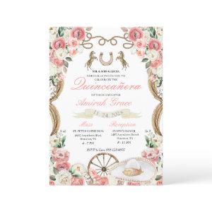 Pink Roses Western Charro Cowgirl Quinceañera