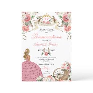 Pink Roses Western Charro Cowgirl Quinceañera
