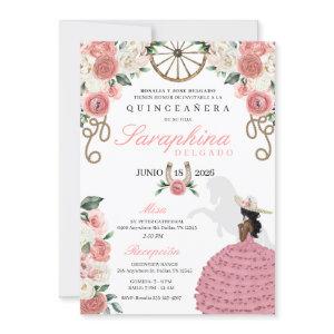 Pink Roses Western Mariachi Cowgirl Quinceañera