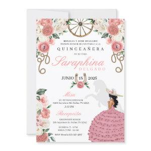 Pink Roses Western Mariachi Cowgirl Quinceañera