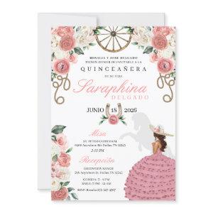 Pink Roses Western Mariachi Cowgirl Quinceañera