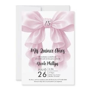 Pink Ruffle Cascade Bow Elegant Quinceañera Party