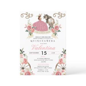 Pink Rustic Mariachi Cowgirl Western Quinceañera