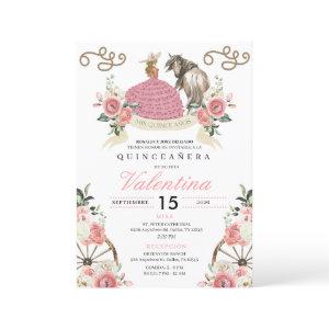 Pink Rustic Mariachi Cowgirl Western Quinceañera
