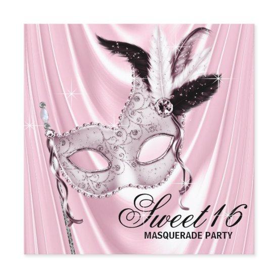 Pink Satin Sweet 16 Masquerade Party