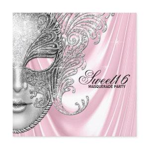 Pink Satin Sweet 16 Masquerade Party