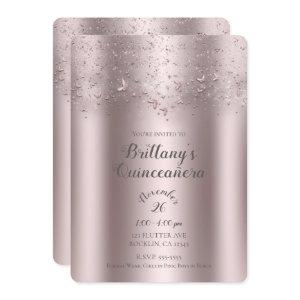 Pink Shimmer Flutter Butterfly Quinceañera Party