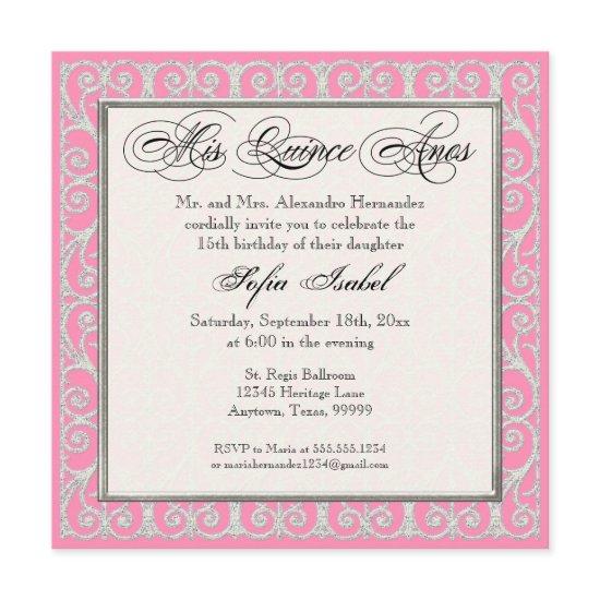 Pink & Silver, Diamonds & Lace, Mis Quince Anos