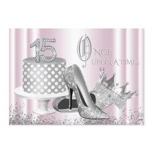 Pink Silver Princess Quinceanera