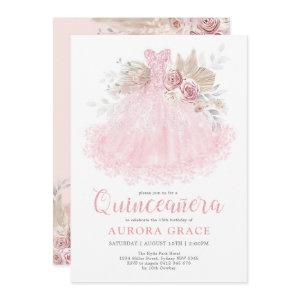 Pink Silver Quinceañera Dress Mis Quince 15 Años