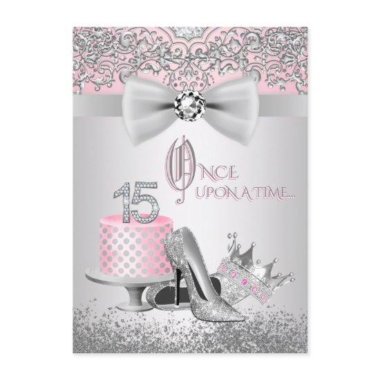 Pink Silver Quinceanera Princess Birthday Party