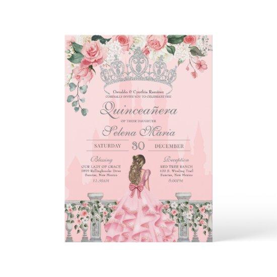 Pink & Silver Royal Princess Quinceanera