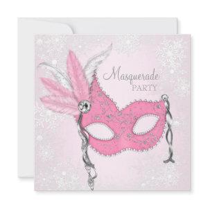 Pink Snowflake Masquerade Party