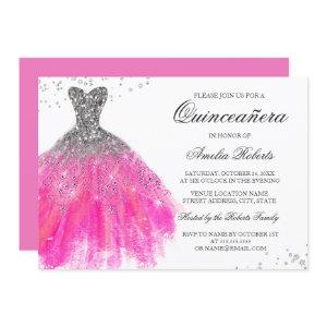 Pink Sparkle Dress Quinceanera