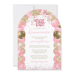 Pink Sparkle Glam Quinceañera Balloon