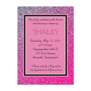 Pink Sparkles Enclosure Card