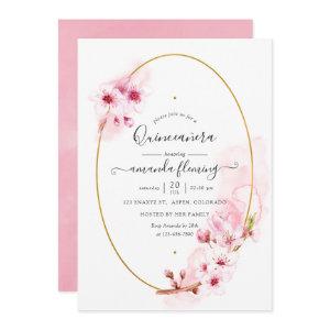 Pink Spring Cherry Blossom Quinceañera