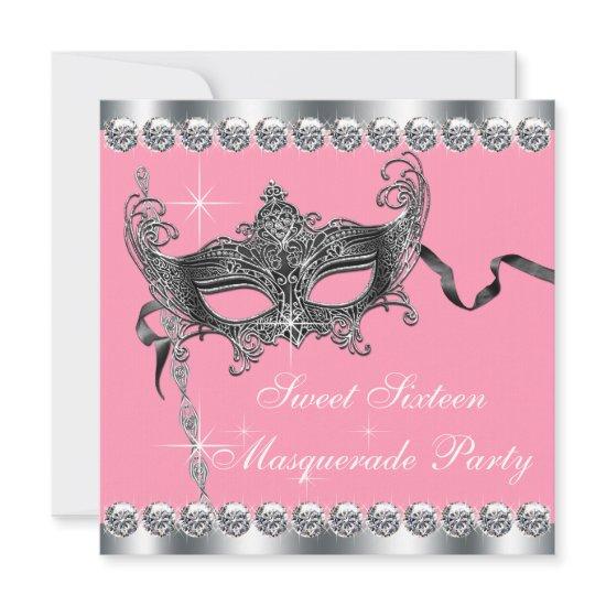 Pink Sweet Sixteen Masquerade Party