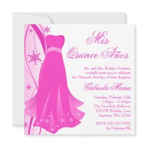Pink Swirl Dress Winter Wonderland Quinceanera