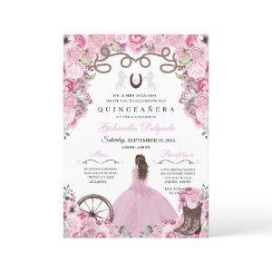 Pink Western Charra Girl Ranchero Quinceanera