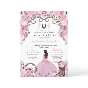 Pink Western Charra Girl Ranchero Quinceanera