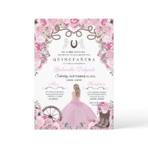 Pink Western Charra Girl Ranchero Quinceanera