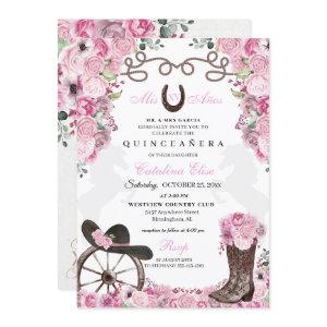 Pink Western Charra Ranchero Quinceanera