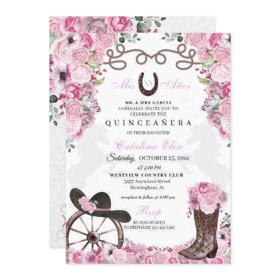 Pink Western Charra Ranchero Quinceanera