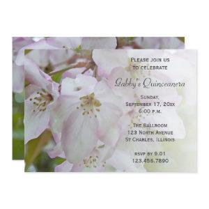 Pink White Crab Apple Flower Blossoms Quinceanera